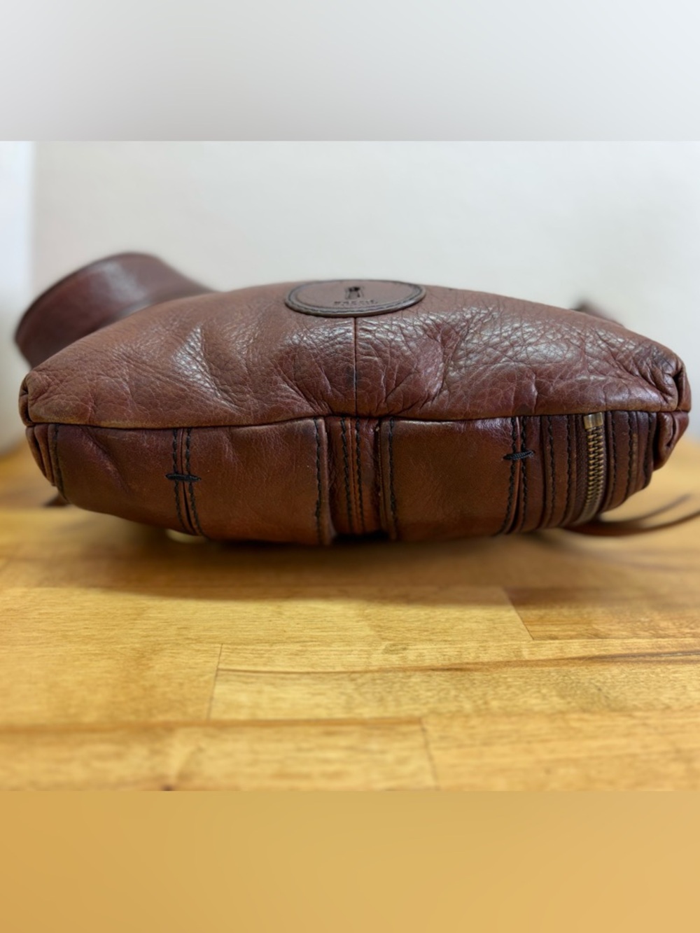 Fossil Long Live Vintage 1954 Leather Cargo Crossbody Bag Brown - Picture 15 of 15